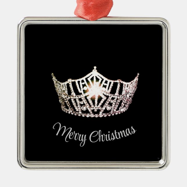 Ornamento De Metal Miss America Style Crown Ornament (Frente)