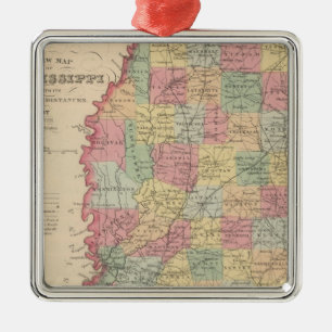 Ornamento De Metal Mississippi 2