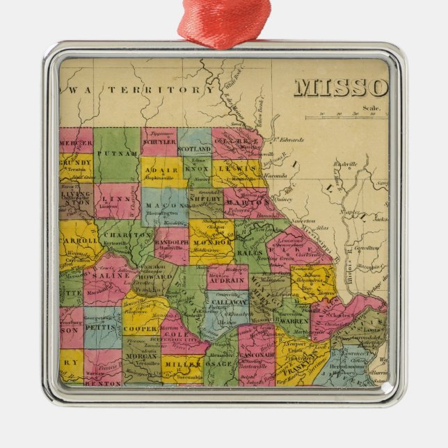 Ornamento De Metal Missouri (Frente)