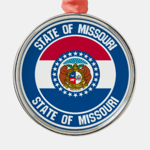 Ornamento De Metal Missouri Round Emblem