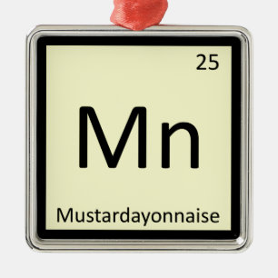 Ornamento De Metal Mn - Mustardayonnaise Mayo Mustard Chemistry