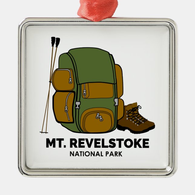 Ornamento De Metal Mochila do Parque Nacional do Monte Revelstoke (Frente)