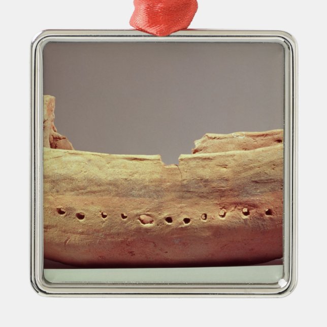 Ornamento De Metal Modelo de um barco com uma plataforma de (Frente)