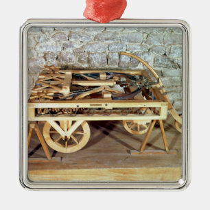 Ornamento De Metal Modelo de um carro conduzido nos primaveras