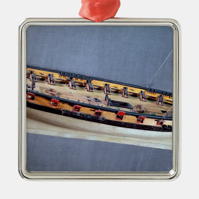 Ornamento De Metal Modelo de um navio de pirata, c.1810 (Frente)