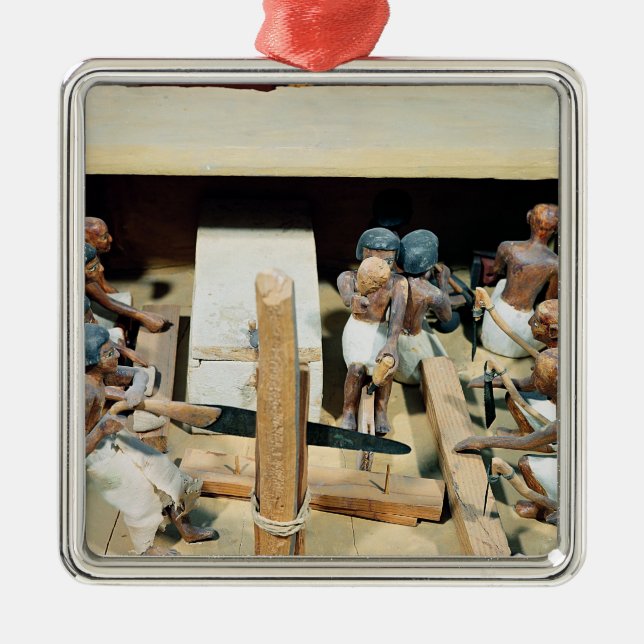 Ornamento De Metal Modelo funerário de uma oficina da carpintaria (Frente)