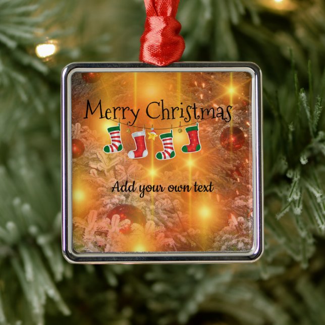 Ornamento De Metal Modelo - Personalizar o Natal do Ouro (Árvore)