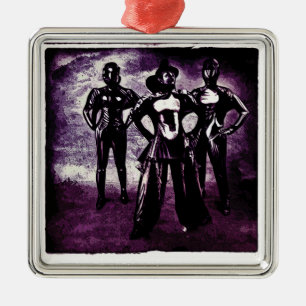 Ornamento De Metal Modelos Estranhos De Dançarinos Robôs Em Roxo