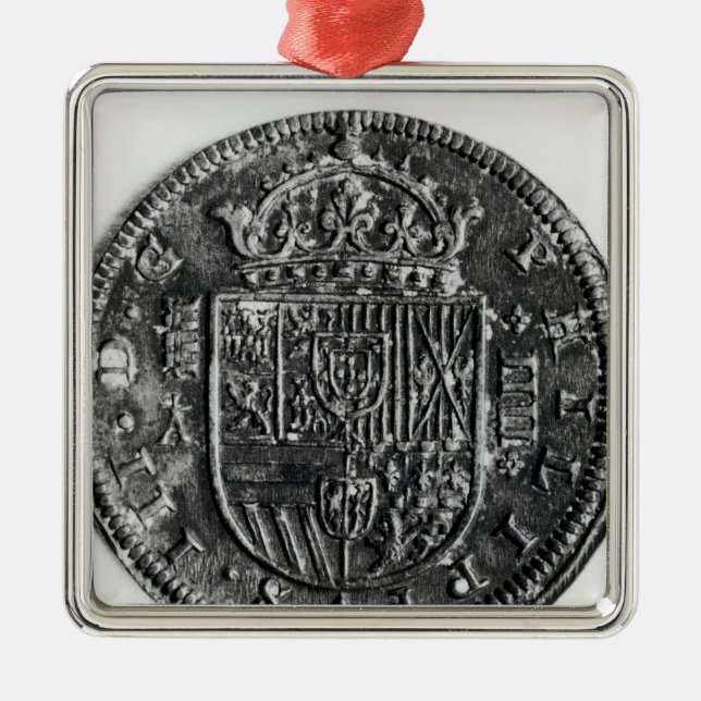 Ornamento De Metal Moeda de prata (Frente)
