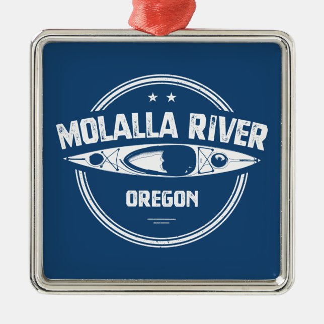 Ornamento De Metal Molalla River Oregon Kayaking (Frente)