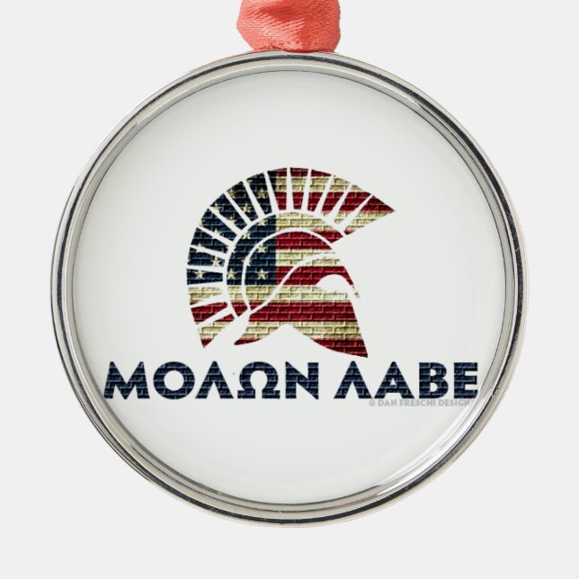 Ornamento De Metal Molon Labe! (Frente)