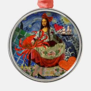 Ornamento De Metal Mona Lisa Diversão Zodíaco Caprichoso 