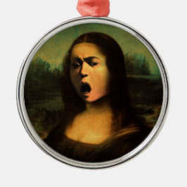 Ornamento De Metal Mona Lisa do Caravaggio