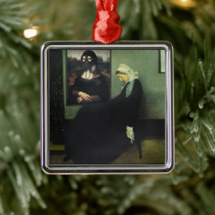 Ornamento De Metal Mona Lisa Gassed a Mãe de Whistler