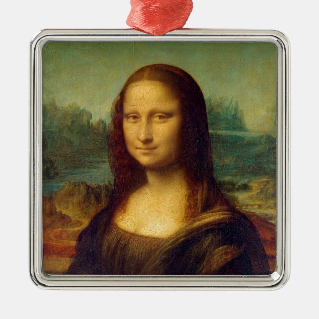 Ornamento De Metal Mona Lisa - Leonardo da Vinci (Frente)
