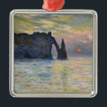 Ornamento De Metal Monet - Manneport, Cliff em Etretat, Sunset<br><div class="desc">Manneport,  Cliff em Etretat,  Sunset/Etretat,  couchant solene - Claude Monet,  1883</div>