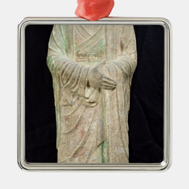 Ornamento De Metal Monge, de Dunhuang, província de Gansu (Frente)