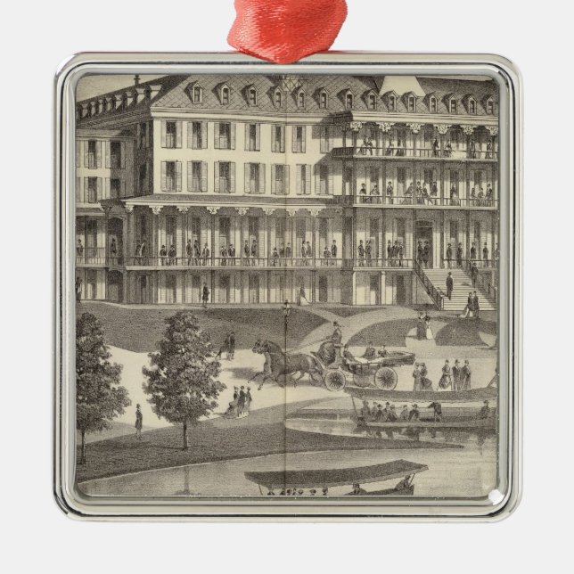 Ornamento De Metal Monmouth House, Primavera Lake Beach, Nova Jersey (Frente)