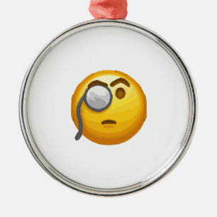Ornamento De Metal monóculo emoji