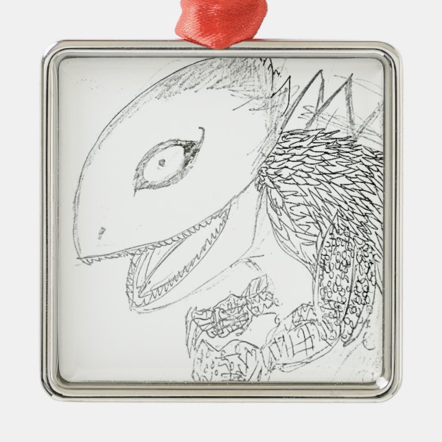 Ornamento De Metal monstro do lagarto (Frente)