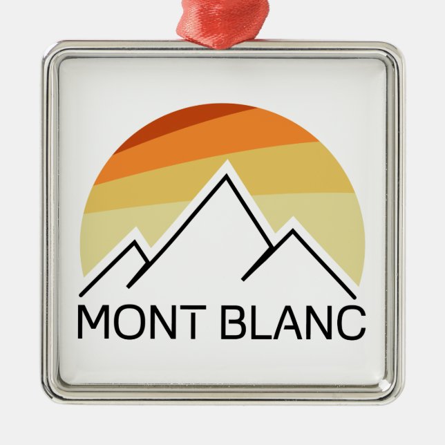 Ornamento De Metal Mont Blanc France Retro (Frente)
