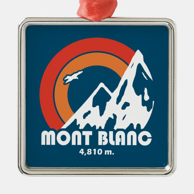 Ornamento De Metal Mont Blanc France Sun Eagle (Frente)