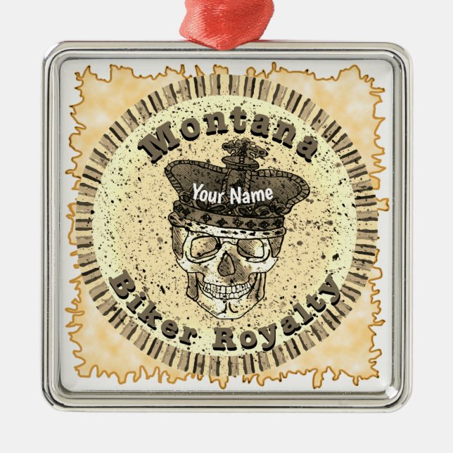 Ornamento De Metal Montana Biker  (Frente)