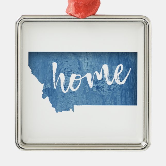 Ornamento De Metal Montana Home Wood Grain (Frente)