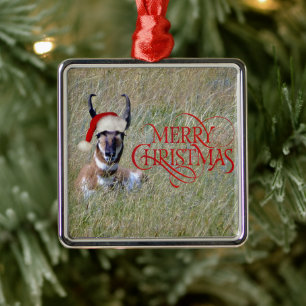 Ornamento De Metal Montana Pronghorn