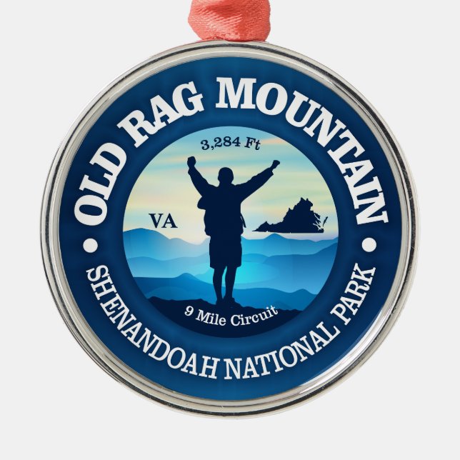 Ornamento De Metal Montanha Rag Antiga (V) (Frente)