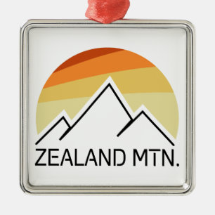 Ornamento De Metal Montanha Zealand New Hampshire Retro