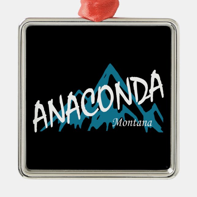 Ornamento De Metal Montanhas Anaconda Montana (Frente)