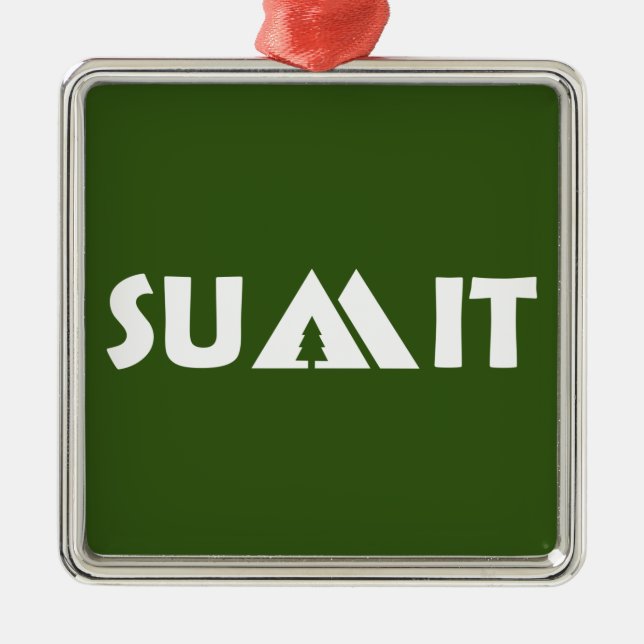 Ornamento De Metal Montanhas da Cúpula (Frente)