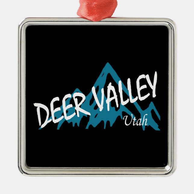 Ornamento De Metal Montanhas de Deer Valley (Frente)