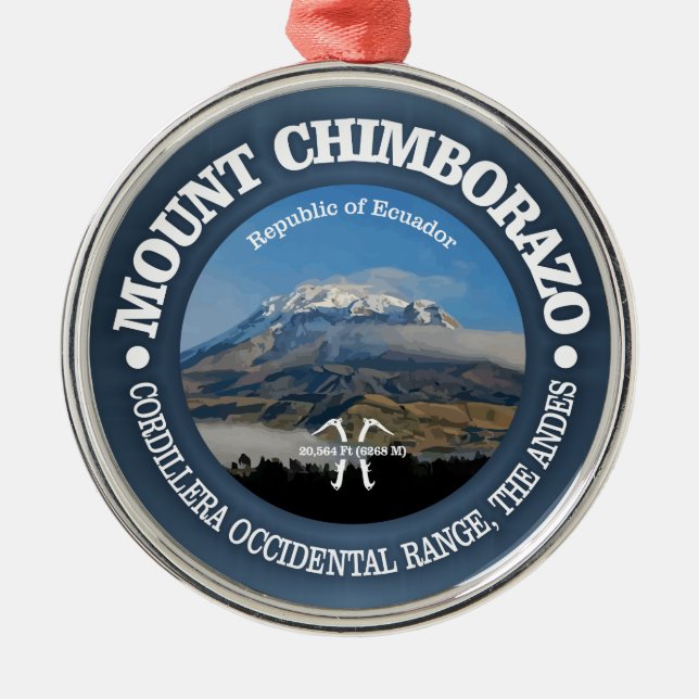 Ornamento De Metal Monte Chimborazo (Frente)