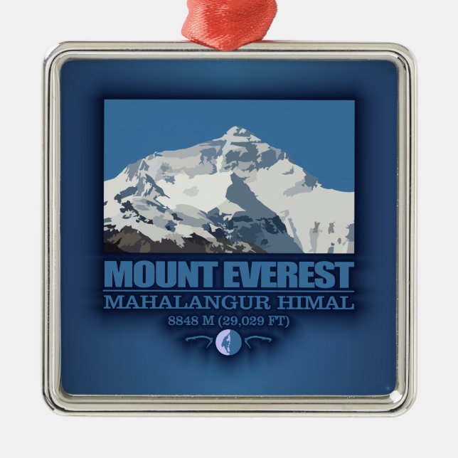 Ornamento De Metal Monte Everest (Frente)