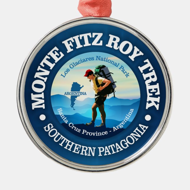 Ornamento De Metal Monte Fitz Roy Trek (C) (Frente)