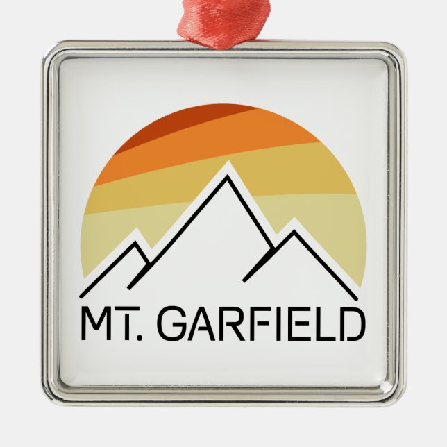 Ornamento De Metal Monte Garfield New Hampshire Retro (Frente)