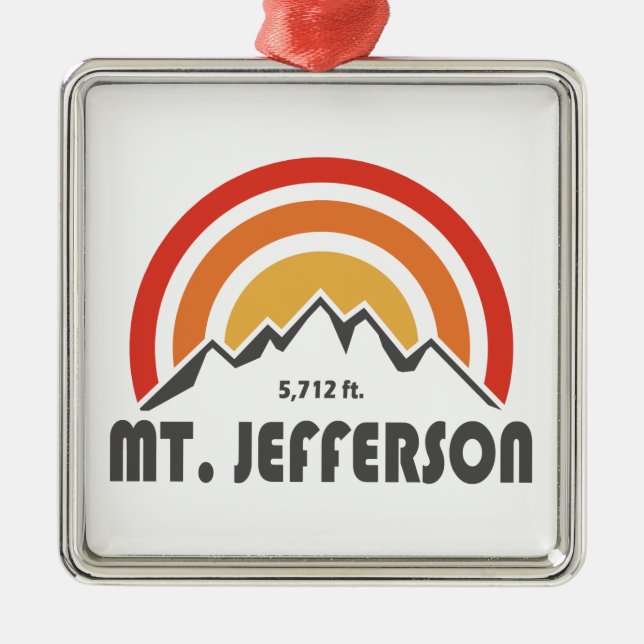 Ornamento De Metal Monte Jefferson New Hampshire (Frente)