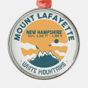 Ornamento De Metal Monte Lafayette Summit N.Hampshire - Retro Vintage
