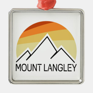 Ornamento De Metal Monte Langley Califórnia Retrô
