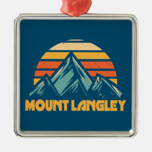 Ornamento De Metal Monte Langley Califórnia Turquesa Retro