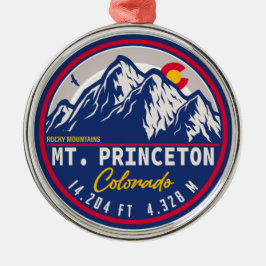 Ornamento De Metal Monte Princeton Colorado - 14ers Fourteener caminh