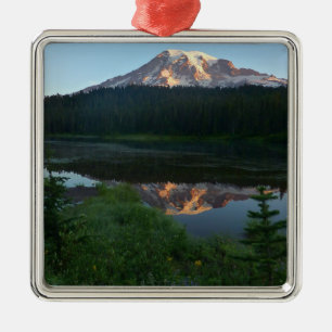 Ornamento De Metal Monte Rainier Refletido Sunrise II