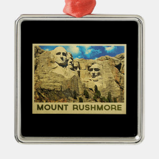 Ornamento De Metal Monte Rushmore Vintage