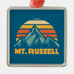 Ornamento De Metal Monte Russell Califórnia Turquesa Retro