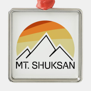 Ornamento De Metal Monte Shuksan Washington Retro