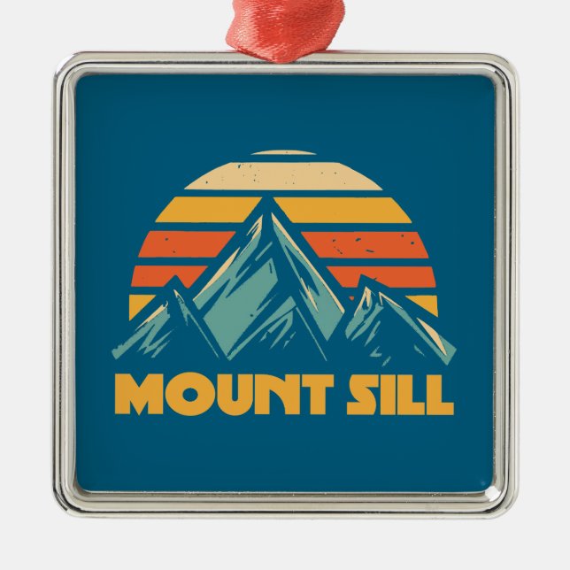 Ornamento De Metal Monte Sill California Retro Turquoise (Frente)
