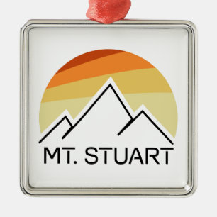 Ornamento De Metal Monte Stuart Washington Retro