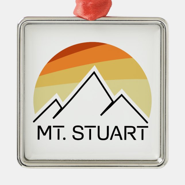 Ornamento De Metal Monte Stuart Washington Retro (Frente)